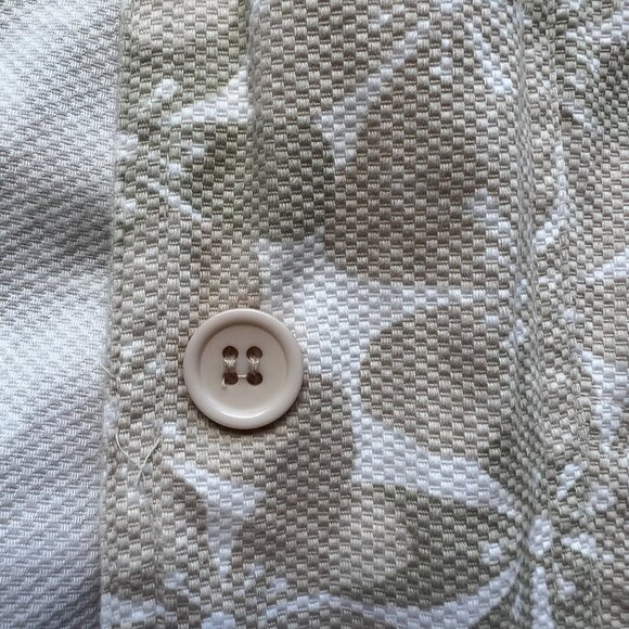 Lemon Grass Studio Floral Textured Button-Up Beige & Green Jacket Womens Size XL - Picture 8 of 8